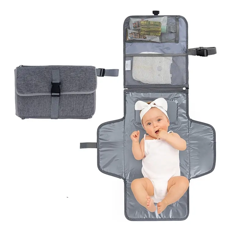 CAMBIADOR PAÑALES PORTATIL IMPERMEABLE BEBE  MUDADOR PLEGABLE - 1