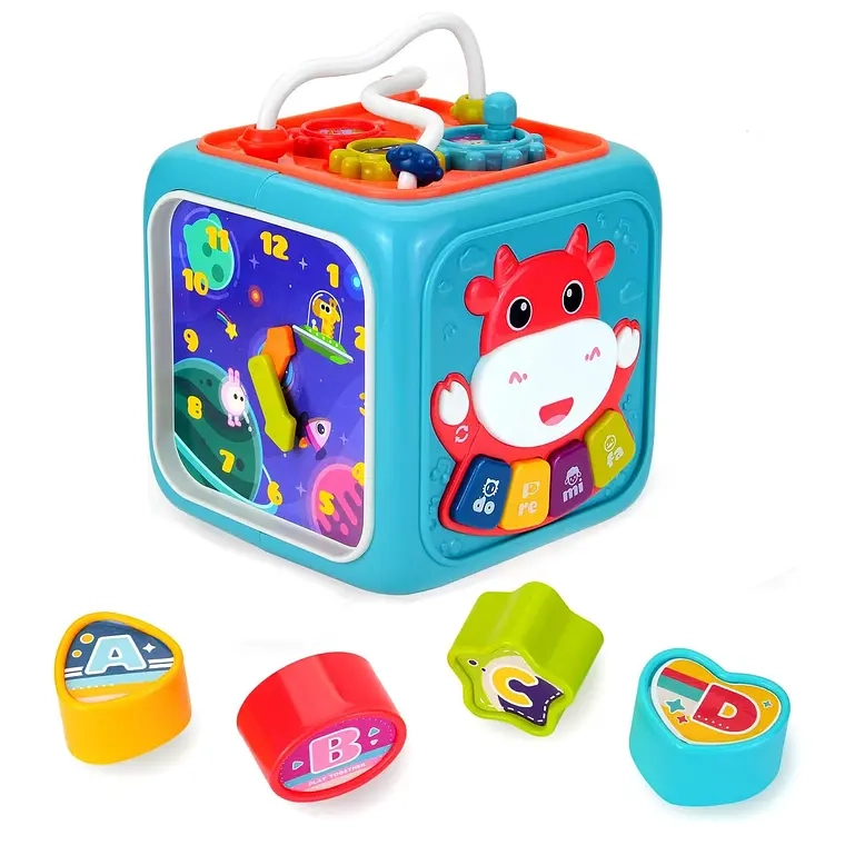 CUBO MULTIACTIVIDADES PARA BEBE S CON LUZ Y SONIDO EDUCATIVO - 1