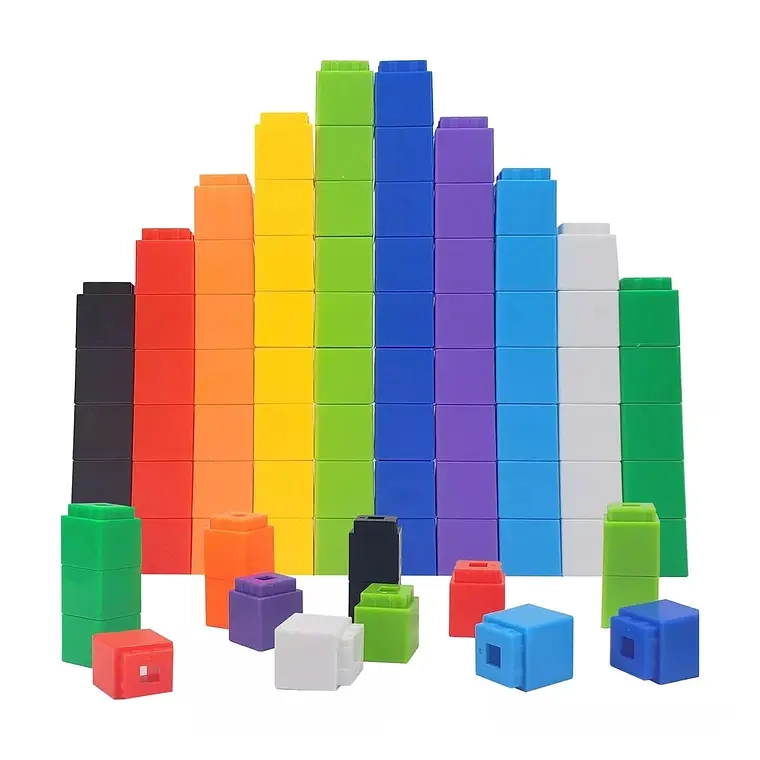 CUBOS CONECTORES PARA MATEMATICA 100 UNIDADES ME TODO SINGAPUR - 1