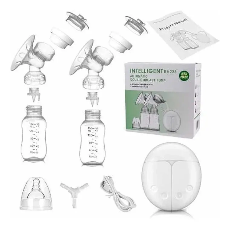 EXTRACTOR DE LECHE MATERNA DOBLE BOMBA ELE CTRICO USB - 1