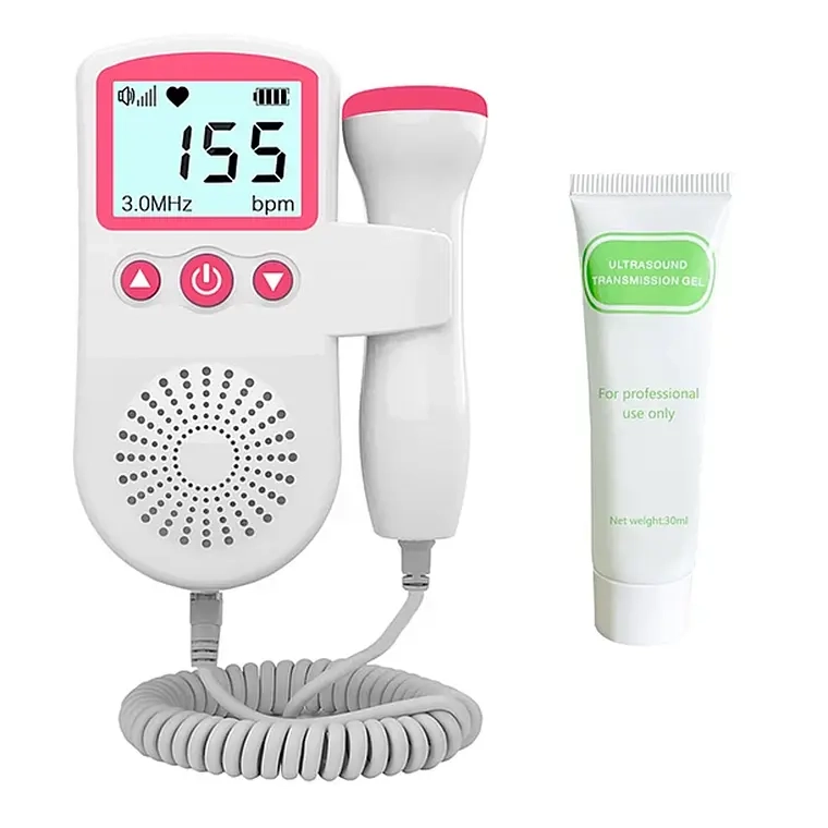 MONITOR FRECUENCIA CARDIACA LATIDOS FETALES BEBE  MAS GEL - 1