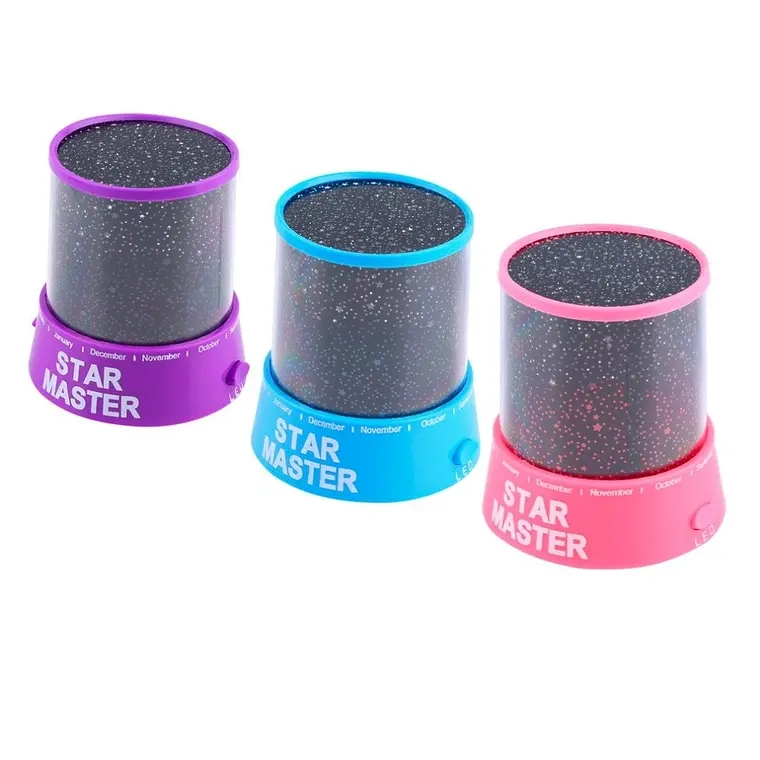 PROYECTOR LAMPARA LED LUZ CIELO ESTRELLA ESPANTA CUCO NIÑOS (Rosado) - 1