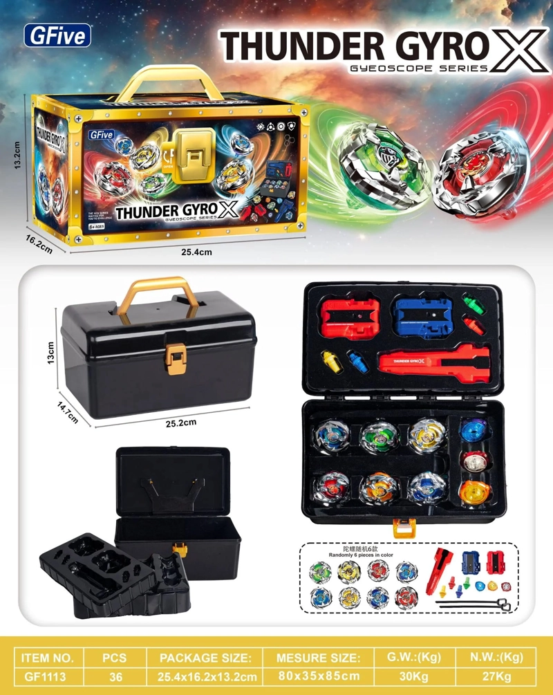 SET 12 BEYBLADES METAL FUSION CON MALETA LANZADORES - 1