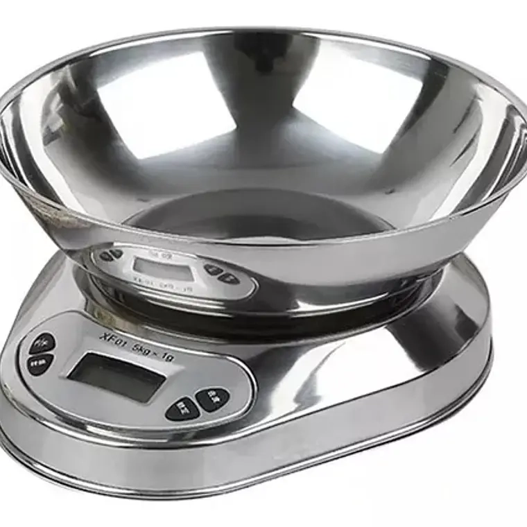 BALANZA ACERO INOXIDABLE COCINA PESA BANDEJA HASTA 5 KG - 1