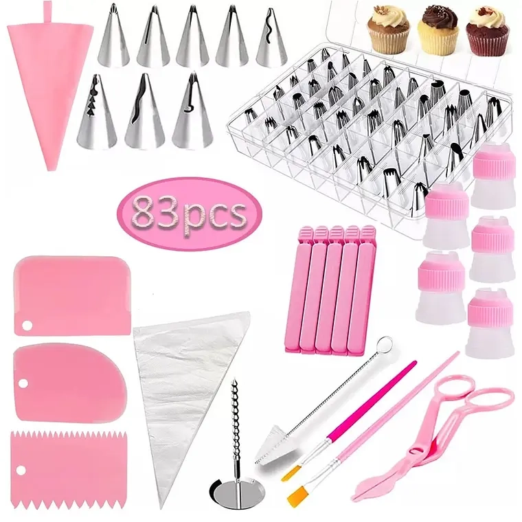 BOQUILLAS DE DECORACION PARA PASTELERIA SET 83 PCS - 1