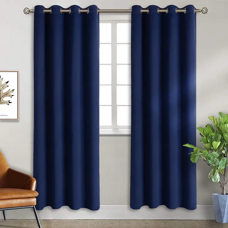 CORTINA BLACKOUT 1 PAÑO 140X220 CM TELA POLIESTER (Azul Marino) - 1