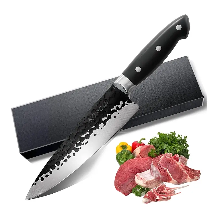 CUCHILLO ACERO INOXIDABLE PARRILLERO CHEF ASADO HOJA 21CM - 1