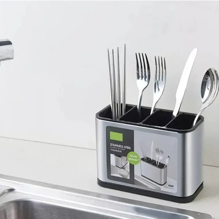 ESCURRIDOR DE CUBIERTO UTENSILIOS COCINA ACERO INOXIDABLE - 1