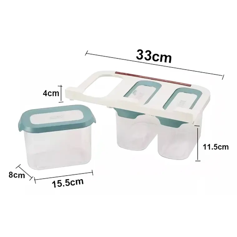 PACK3 CONTENEDORES ORGANIZADOR PARA DESPENSA - REFRIGERADOR - 1
