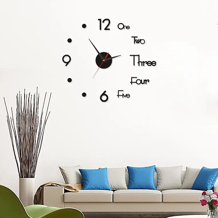 RELOJ DE PARED MURAL 3D DECORACION PARA CASA, OFICINA - 1