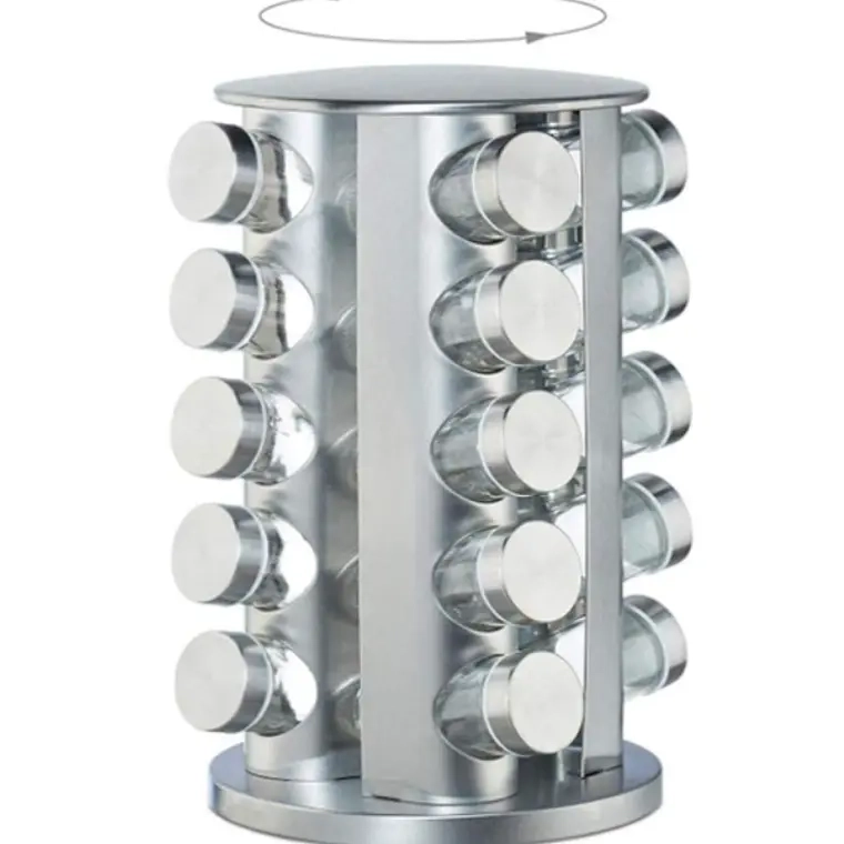 SET CONDIMENTERO ESPECIERO GIRATORIO COCINA 16 PCS - 1