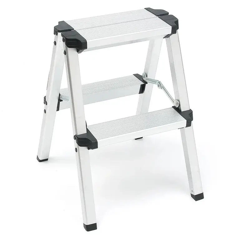 ESCALERA TABURETE PLEGABLE 2 PELDAÑOS ALUMINIO - 1