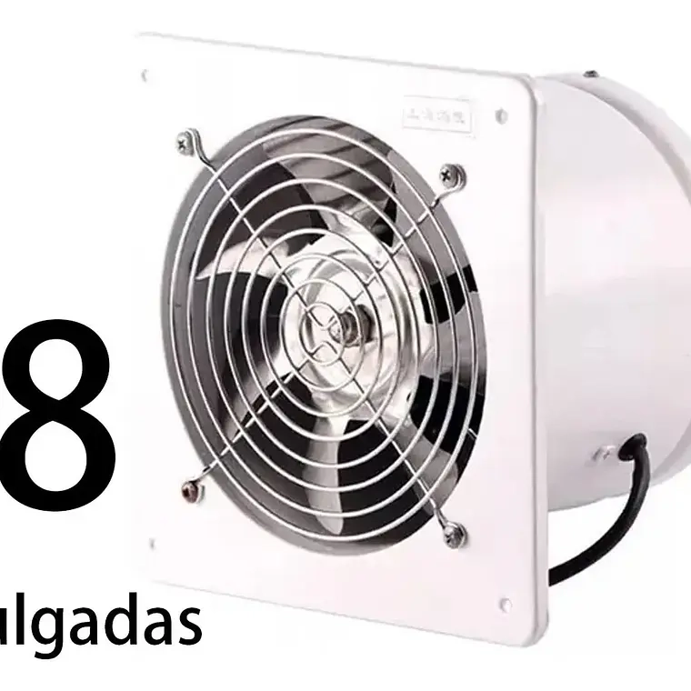 EXTRACTOR DE AIRE METALICO INDUSTRIAL 8 PULGADAS 20CM 80W - 1