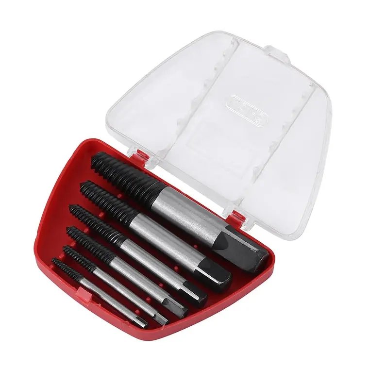 JUEGO SET BROCAS EXTRACTOR DE TORNILLOS COLAS CHANCHO 6PCS - 1