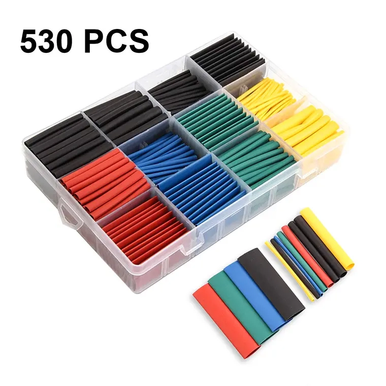KIT TUBOS TERMORETRACTIL COLORES MIXTOS 530 PIEZAS - 1