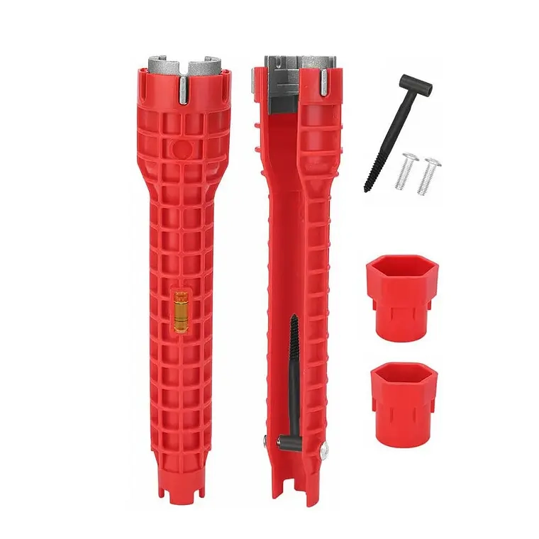 LLAVE AJUSTABLE GASFITERIA MULTI USO FLEXIBLE DESAGUE COCINA - 1
