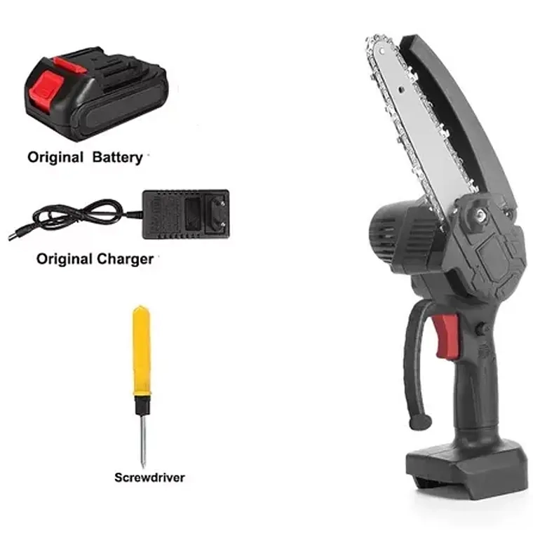 MINI SIERRA PODADORA ELE CTRICA PORTATIL 1 BATERIA RECARGABLE - 1