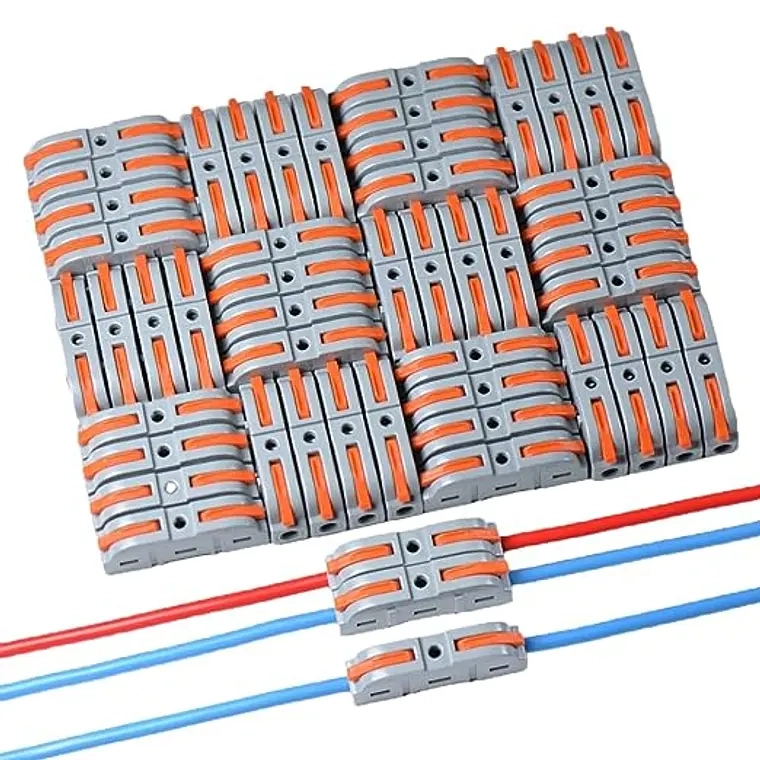 SET 100 CONECTORES DE CABLE RAPIDO TIPO WAGO 1-1 ENTRADA - 1