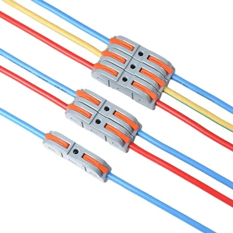 SET 60 CONECTORES DE CABLE RAPIDO TIPO WAGO 1-1 ENTRADA - 1