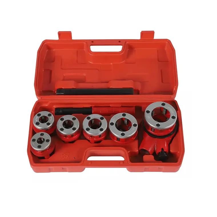 SET JUEGO DE TERRAJAS MANUAL PARA TUBO 6 PIEZAS 1/2 - 1 1/4 - 1