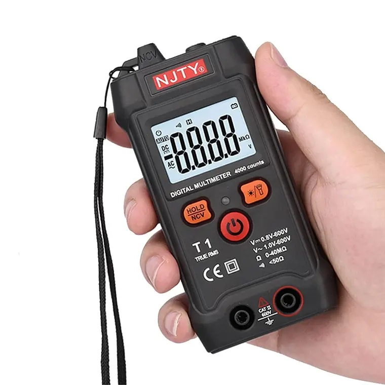 TESTER DIGITAL INTELIGENTE AMPERAJE VOLTAJE OHMS 600V AC DC - 1