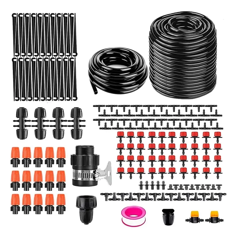 KIT DE RIEGO POR GOTEO 40+10 METROS AHORRO AGUA 177 PIEZAS - 1