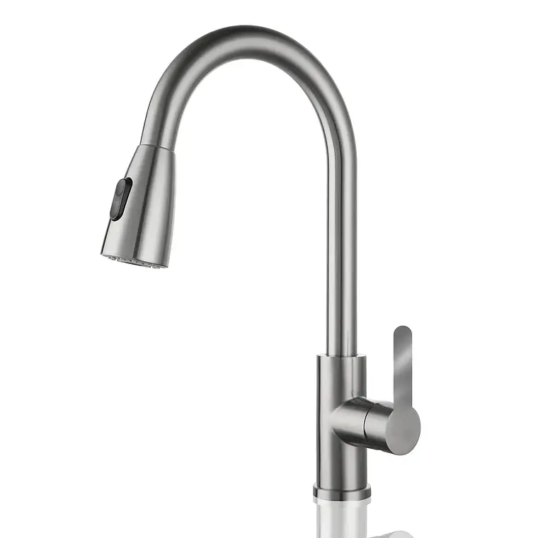 LLAVE GRIFO MONOMANDO LAVAPLATOS EXTENSIBLE NIQUEL - 1