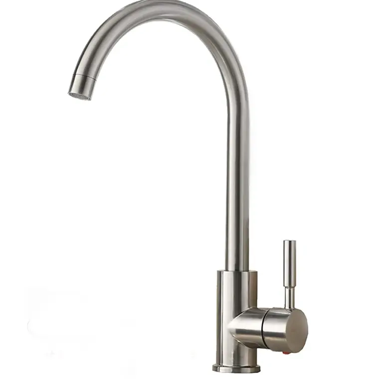 GRIFO MONOMANDO LLAVE LAVAPLATOS LAVALOZA ACERO INOXIDABLE - 1