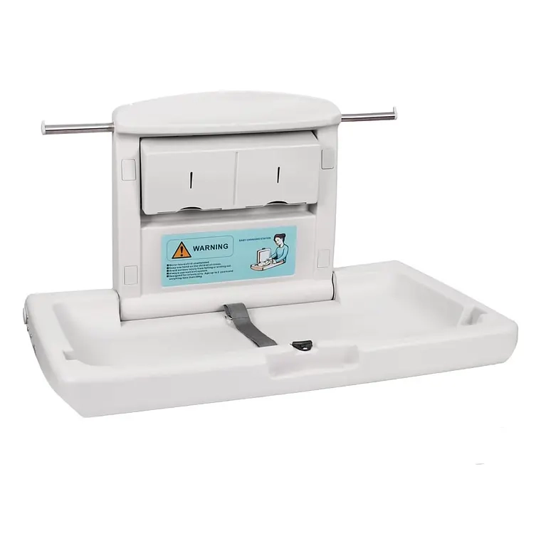 MUDADOR CAMBIADOR PLEGABLE PARA BEBE HORIZONTAL BAÑO PUBLICO - 1