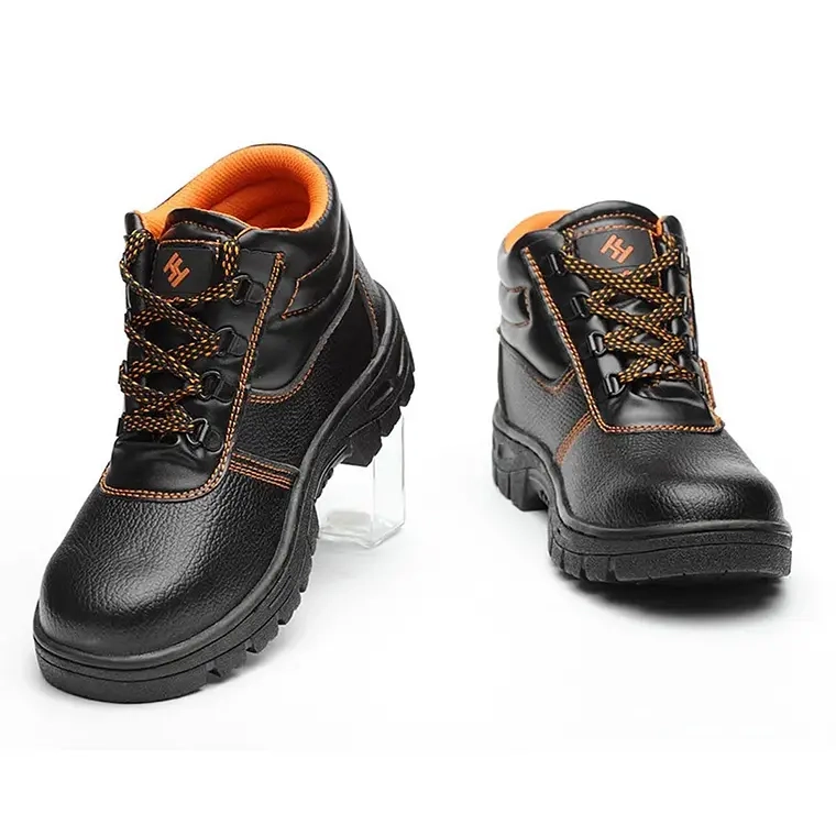 ZAPATO SEGURIDAD BOTIN NEGRO CAÑA PUNTA METAL (Talla 37) - 1