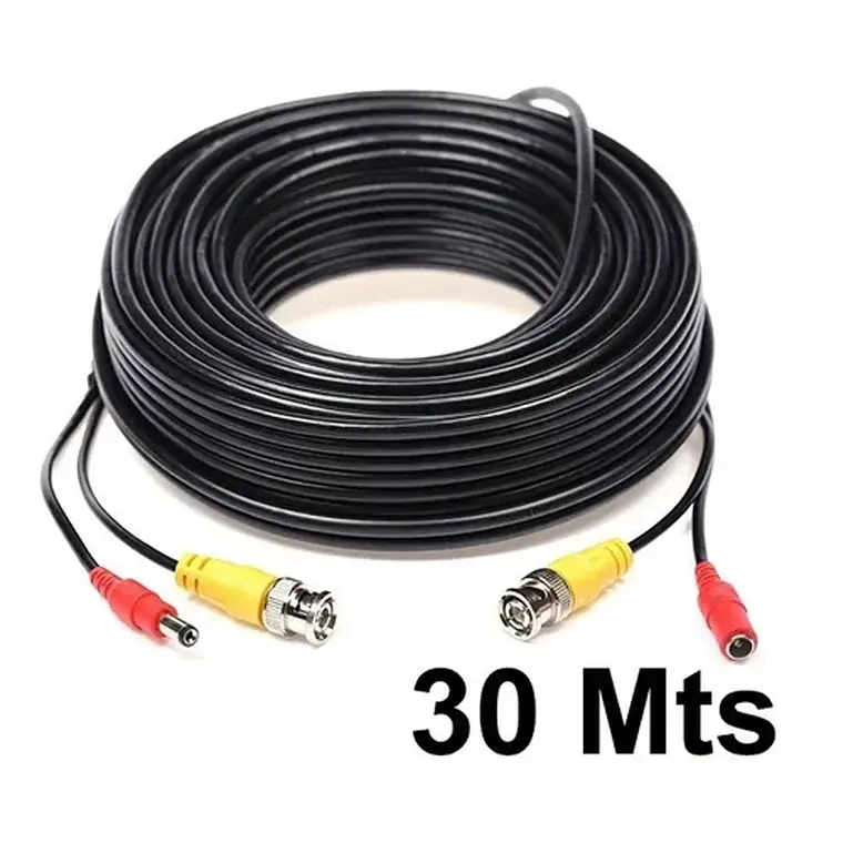 CABLE PARA CAMARAS SEGURIDAD CCTV VIDEO Y PODER BNC 30 MTS - 1