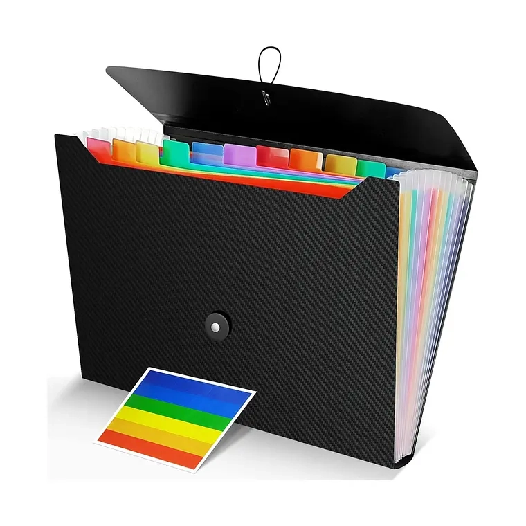 CARPETA ORGANIZADORA A4 TIPO ACORDEON 13 FUELLES COLORES - 1