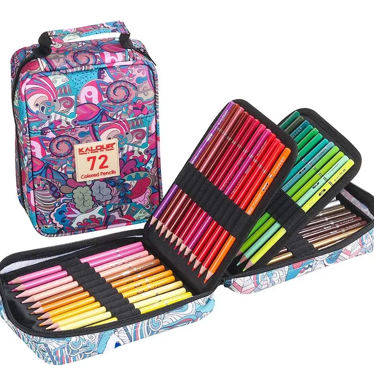 JUEGO DE 72 LAPICES DE COLORES ACUARELA 4 CAPAS ESTUCHE - 1