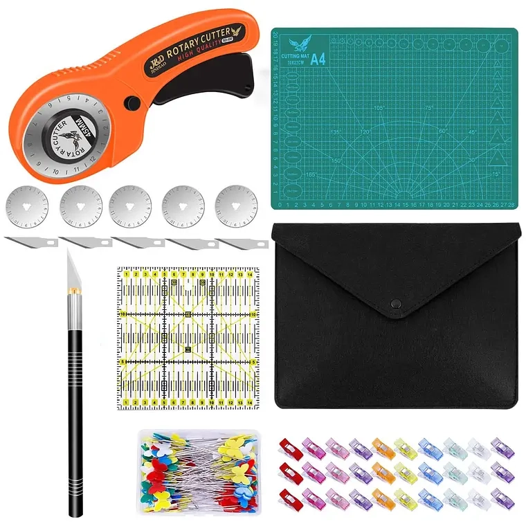 KIT CORTADOR DE TELA CIRCULAR PARA ROPA HERRAMIENTA COSTURA - 1