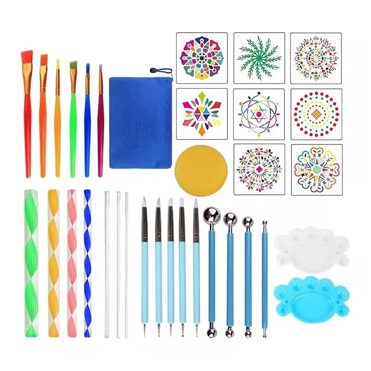 KIT PUNTILLISMO PARA MANDALAS HERRAMIENTA COMPLETA 35 PZS - 1