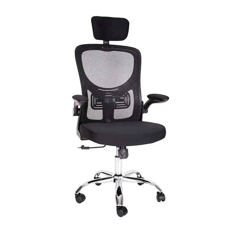 SILLA DE OFICINA ERGONOMICA, TAPICERIA COMODA CON RUEDAS - 1