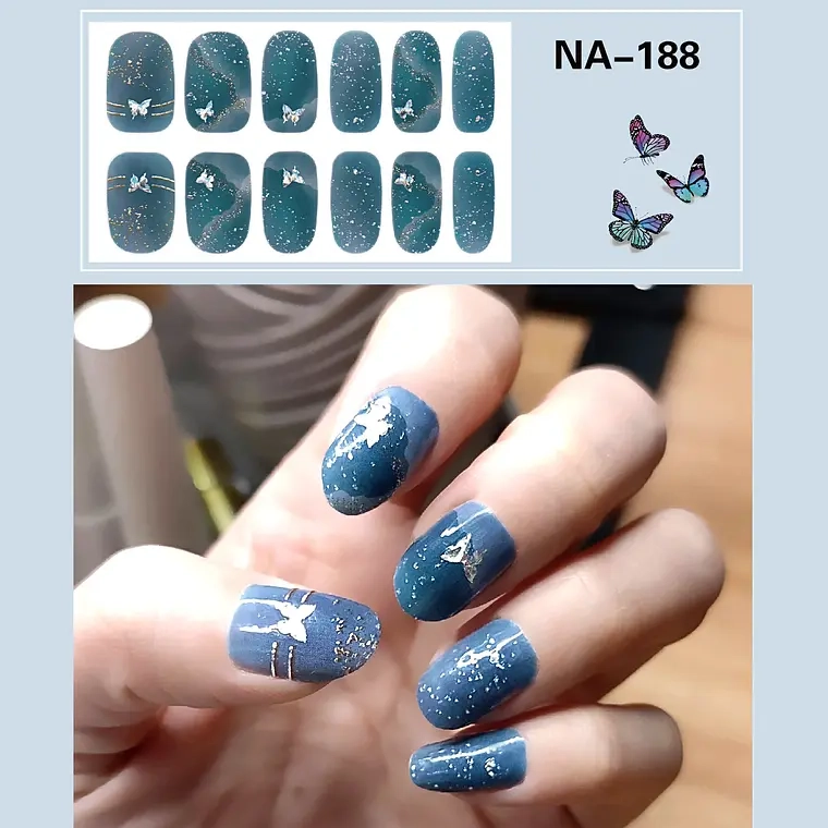 STICKERS PEGATINAS 3D PARA UÑAS NO NECESITA LAMPARA-MANICURA (NA-193) - 1