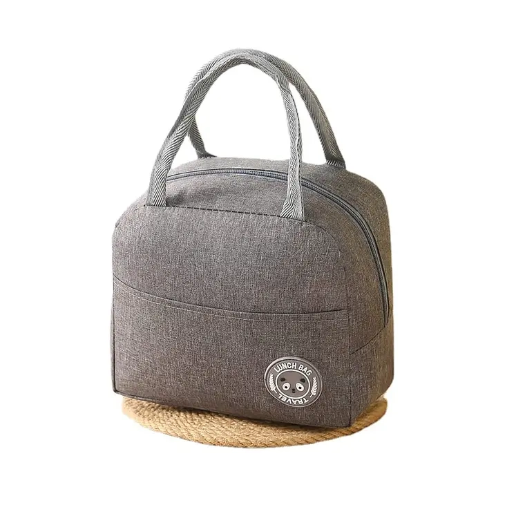 LONCHERA BOLSA TERMICA COLACION ALMUERZO PORTATIL UNISEX (Gris) - 1