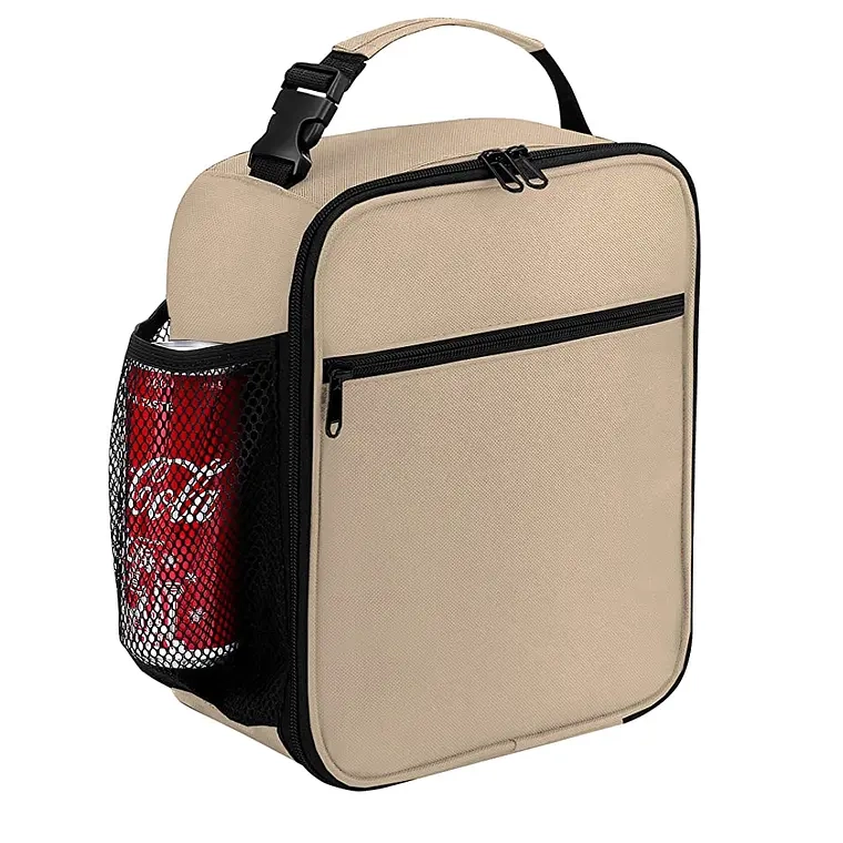 LONCHERA TERMICA PORTATIL HOMBRE BOLSA DEL ALMUERZO (BEIGE) - 1