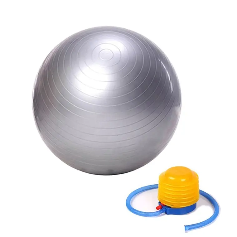 BALON DE PILATES YOGA + INFLADOR (Morado) - 1