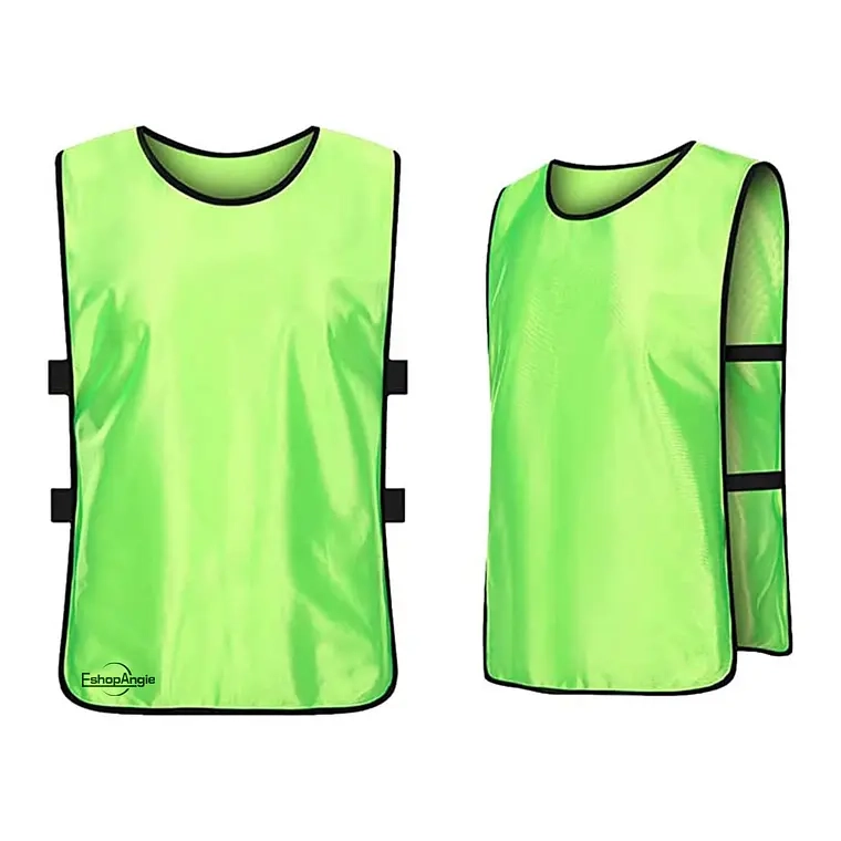PACK 10 PETO CHALECO DEPORTIVO MULTIUSO PARA ADULTOS (VERDE LIMA TALLA L) - 1