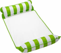 HAMACA FLOTANTE INFLABLE DE PISCINA COLCHON FLOTADOR SILLA (VERDE) - 1