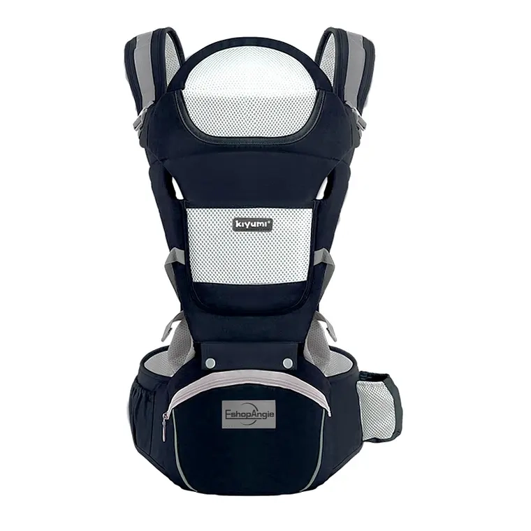 MOCHILA PORTA BEBES ERGONOMICA ASIENTO MULTIFUNCIONAL 6 EN 1 (AZUL OSCURO) - 1