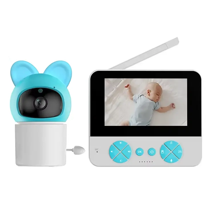 CAMARA MONITOR VIGILANCIA NOCTURNA PARA BEBES CON MICROFONO (Negro) - 1
