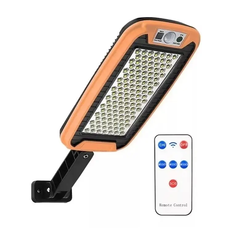 FOCO SOLAR SENSOR MOVIMIENTO EXTERIOR CON CONTROL (124 LED) - 1