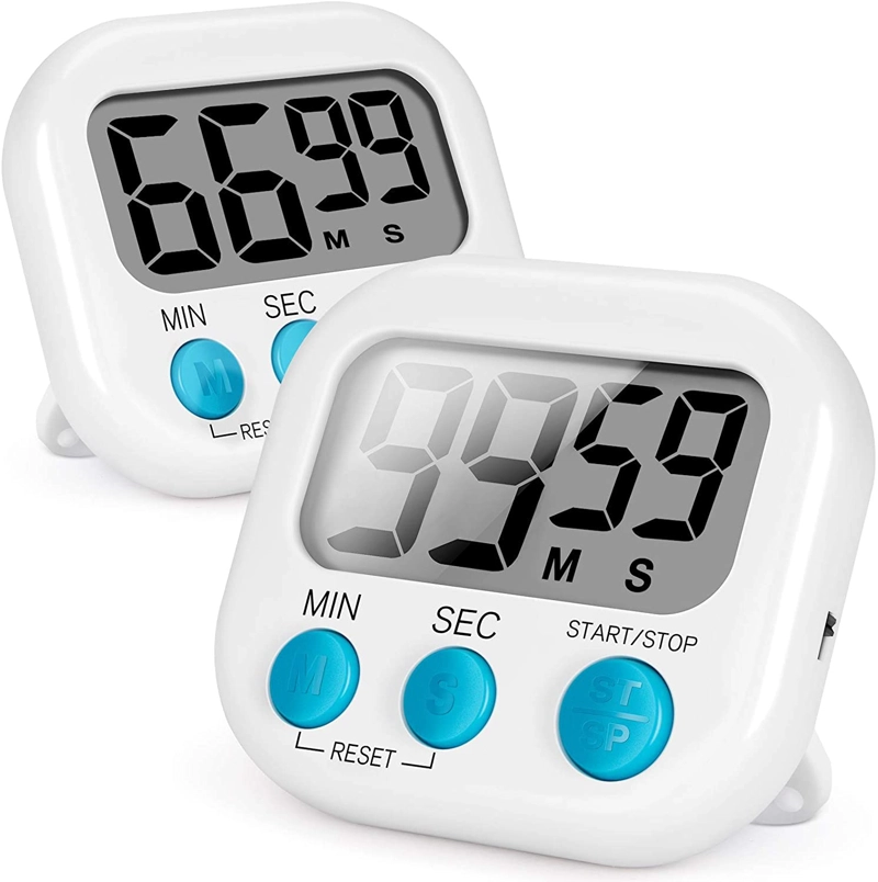 TIMER DIGITAL DE COCINA RELOJ TEMPORIZADOR (BLANCO) - 1