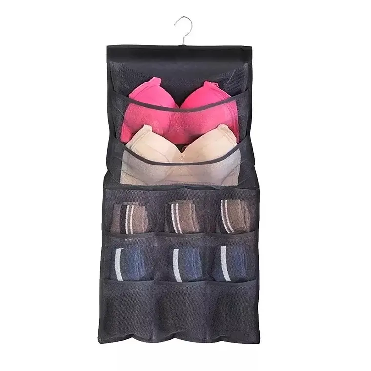 Organizador Colgante Sostenes Calcetas Ropa Interior 5nivels (Negro) - 1