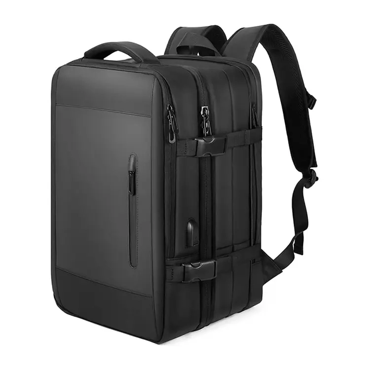 MOCHILA DE VIAJE GRAN CAPACIDAD IMPERMIABLE VIRAL UNISEX (NEGRO) - 1