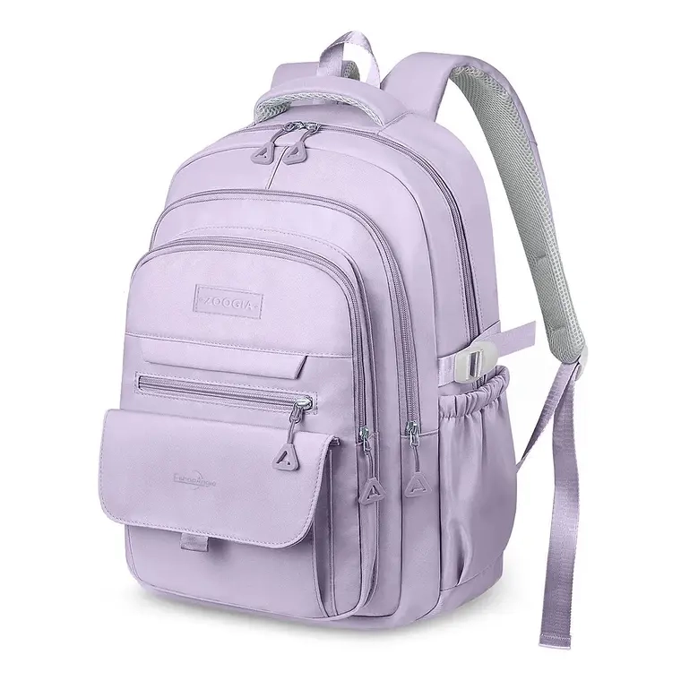 MOCHILA URBANA ESCOLAR PARA VIAJE BOLSA NOTEBOOK ANTIRROBO (LILA) - 1