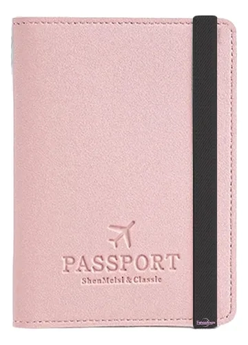Porta Pasaporte Documentos Funda Protectora Viaje Con Rfid (Negro) - 1
